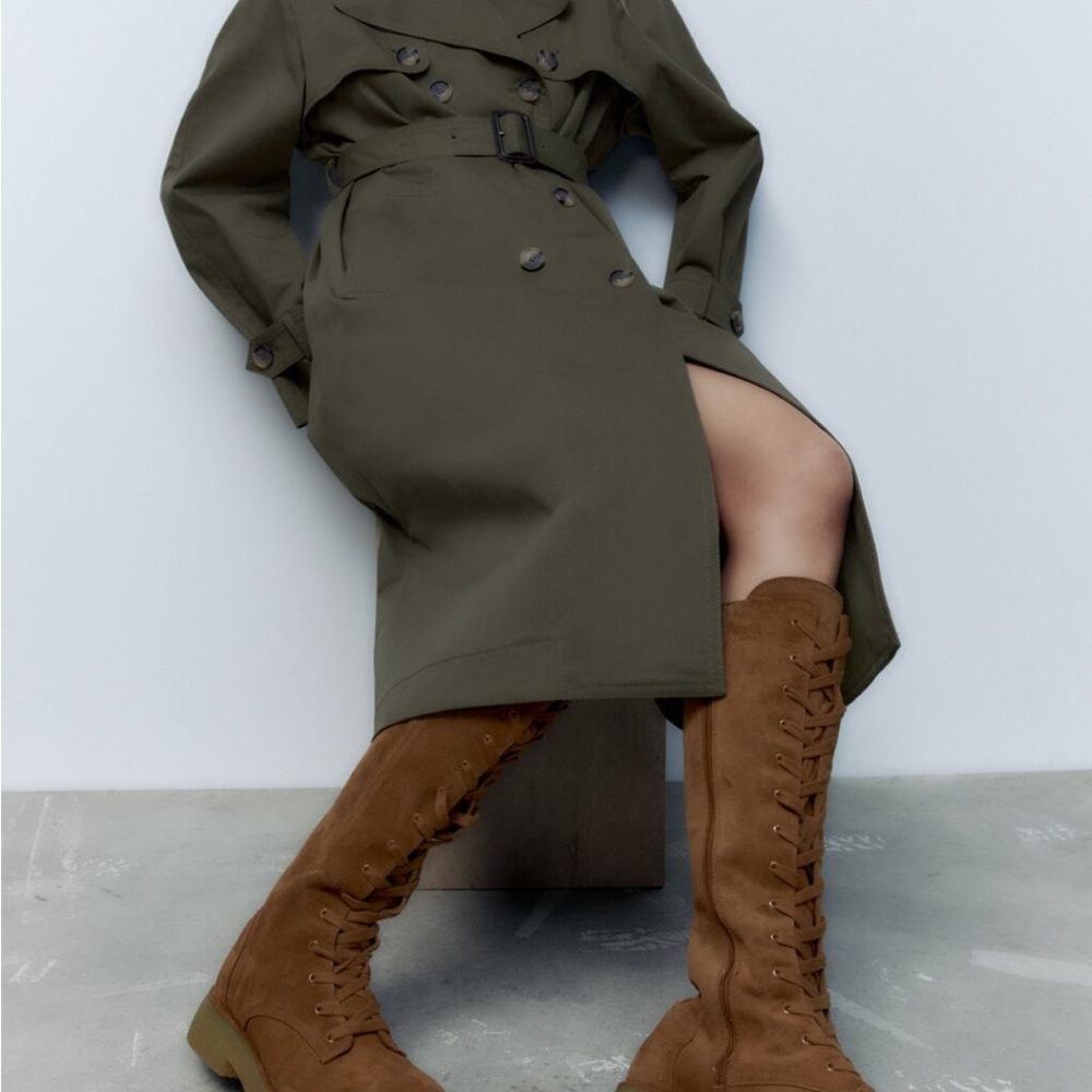 Suede Laced Boots